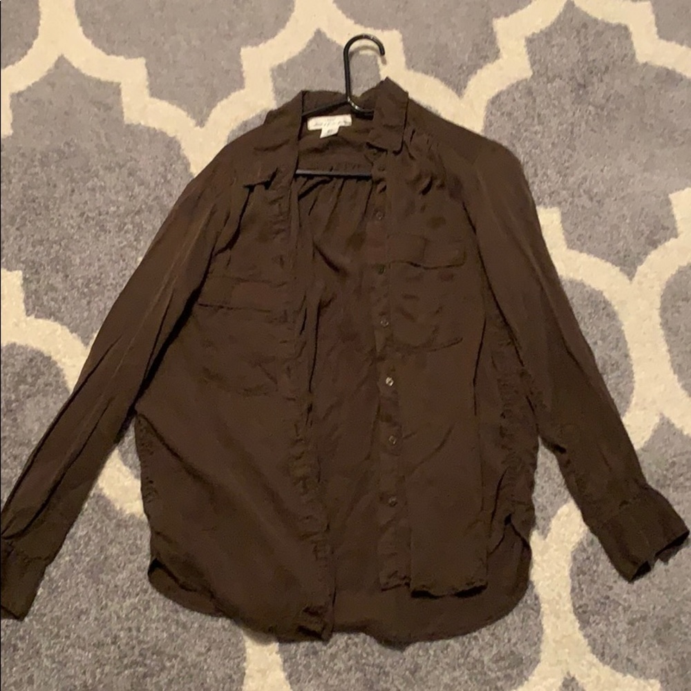 Military Green Button Up